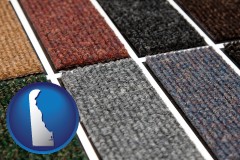 delaware map icon and carpet samples