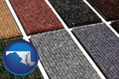 maryland map icon and carpet samples