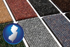 new-jersey map icon and carpet samples