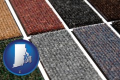 rhode-island map icon and carpet samples