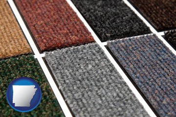 carpet samples - with Arkansas icon