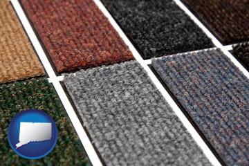 carpet samples - with Connecticut icon