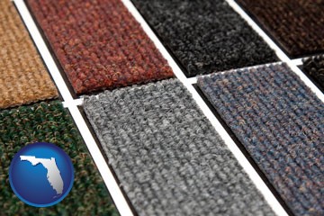 carpet samples - with Florida icon