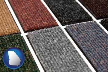 carpet samples - with Georgia icon