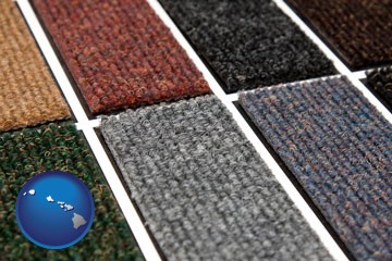 carpet samples - with Hawaii icon
