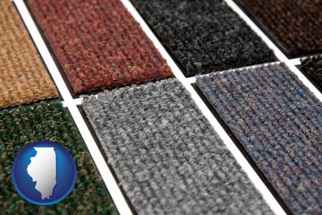 carpet samples - with Illinois icon