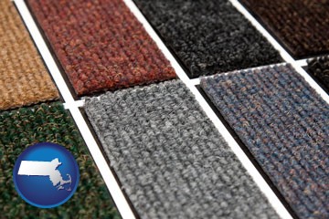 carpet samples - with Massachusetts icon