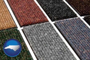 carpet samples - with North Carolina icon