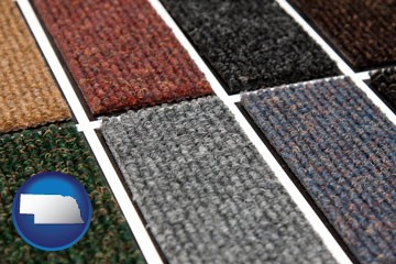 carpet samples - with Nebraska icon