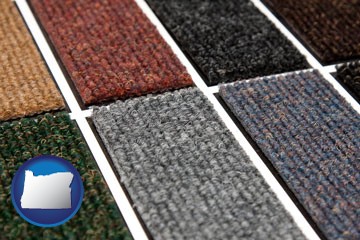 carpet samples - with Oregon icon