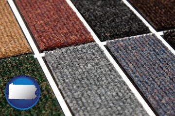 carpet samples - with Pennsylvania icon