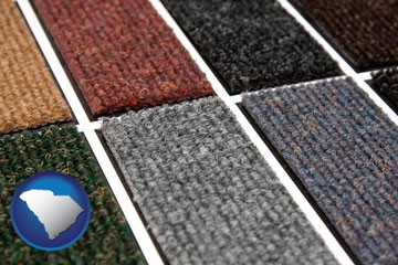 carpet samples - with South Carolina icon