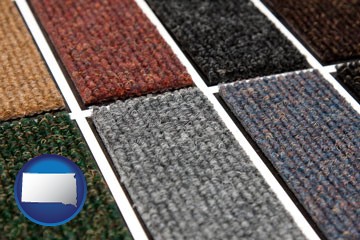 carpet samples - with South Dakota icon