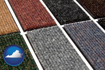 carpet samples - with Virginia icon