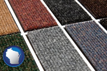 carpet samples - with Wisconsin icon