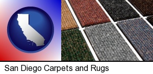 San Diego, California - carpet samples